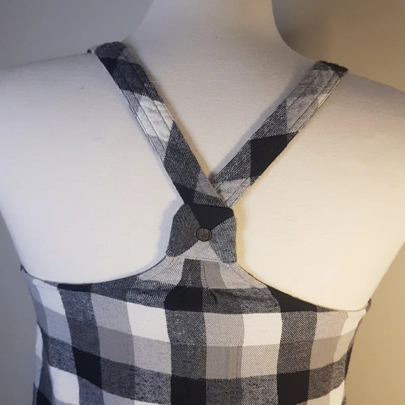 Mavi jeans flannel gingham mini  pinafore dress - Picture 7 of 10